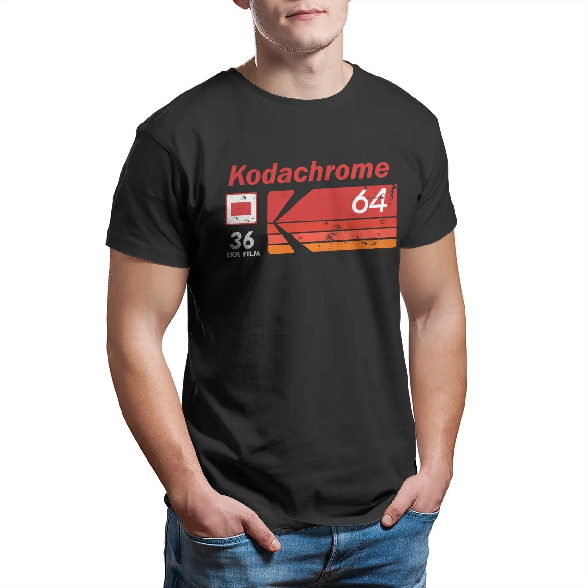 Kodachrome 64 vintage sbw typoghrapy lens camera photoghrapy T-Shirt for Men Large size  mens graphic tshirts 100% Cotton
