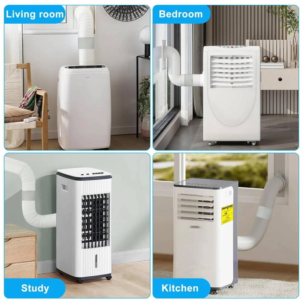 

A88Z 5.9 Inch Portable AC Exhaust Hose Coupler Exhaust Hose For Portable Air Conditioner Portable Ac Hose Extension