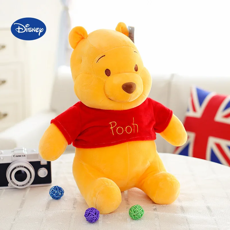 25cm Disney Winnie The Pooh Plush Toys Kawaii Anime Elf Stuffed Doll Cartoon Cute Pooh Bear Plush Doll Birthday Gift for Girls