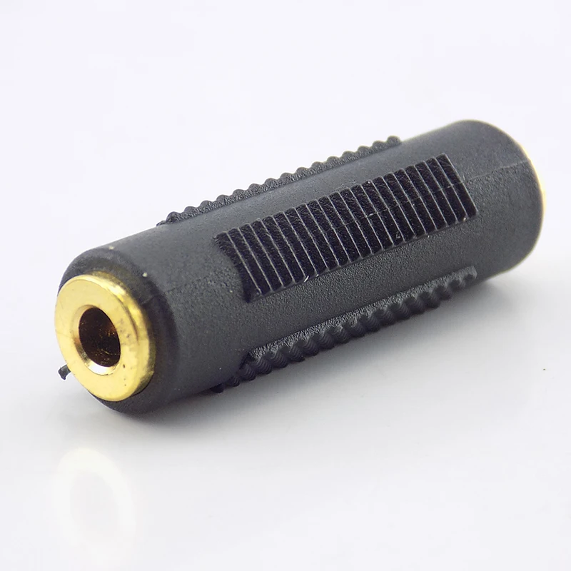 3.5mm male Jack Coupler 3.5 mm Female to 3.5mm Female Jack plug 3 pole audio Stereo Coupler Socket Adapter connectors 1/5pcs