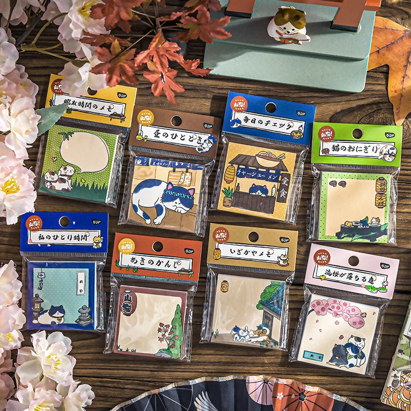 Japan Cat Style Cute Size Memo Pad Vintage Design Writing Message Paper for School Office Use Stationery Craft Supplies