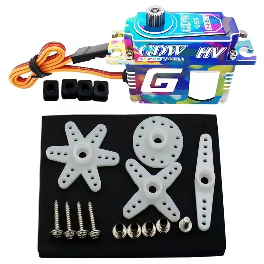 GDW G50HV / G55HV Standard Size Digital Metal Servo for Globin 500 GOOSKY RS5 505 STEAM KDS  ALIGN 500 550 Class Helicopter
