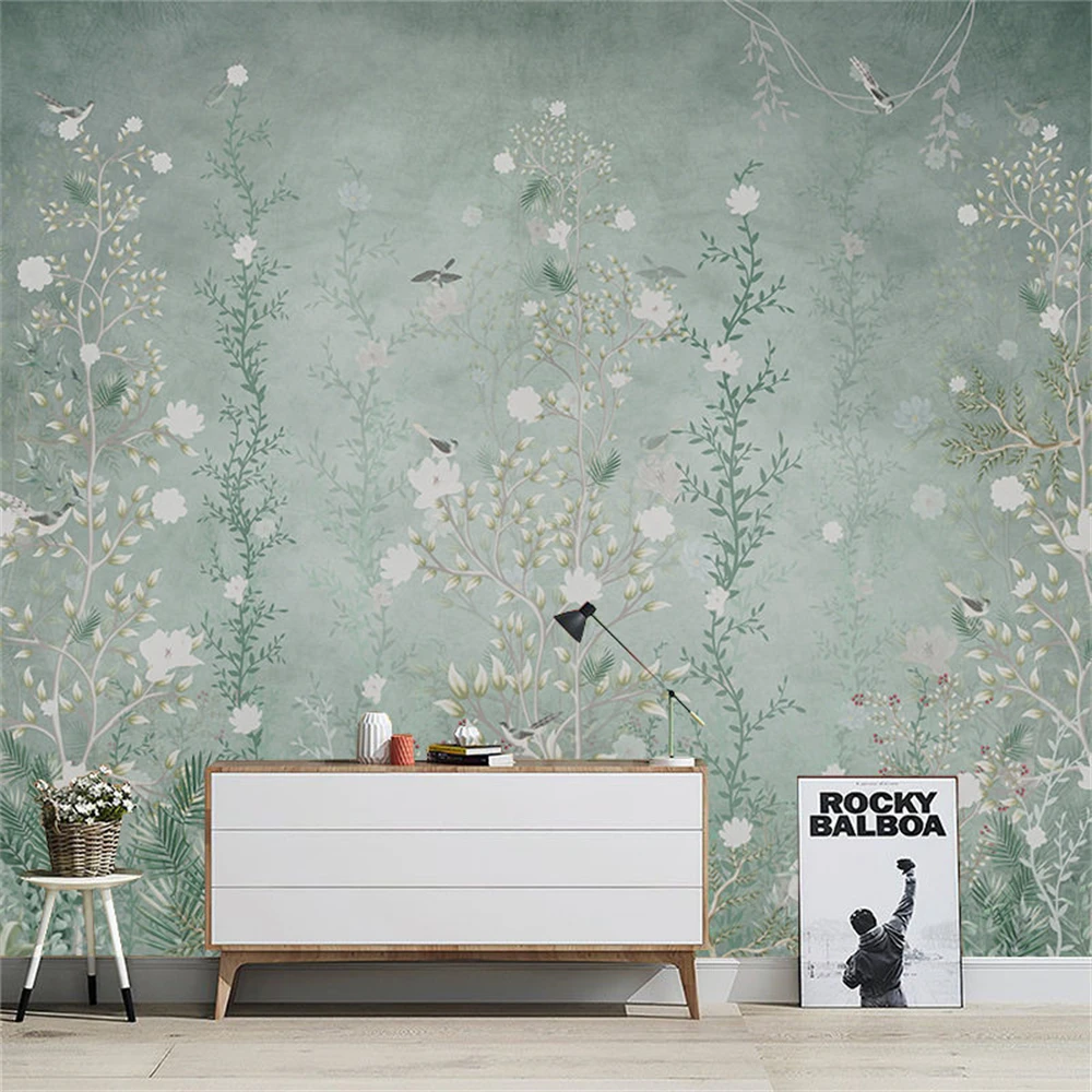 Papier peint personnalisé pour chambre à coucher, style rétro américain, toile de fond TV française, papier peint forêt rétro, fournitures de peinture et de traitement, fond décoratif