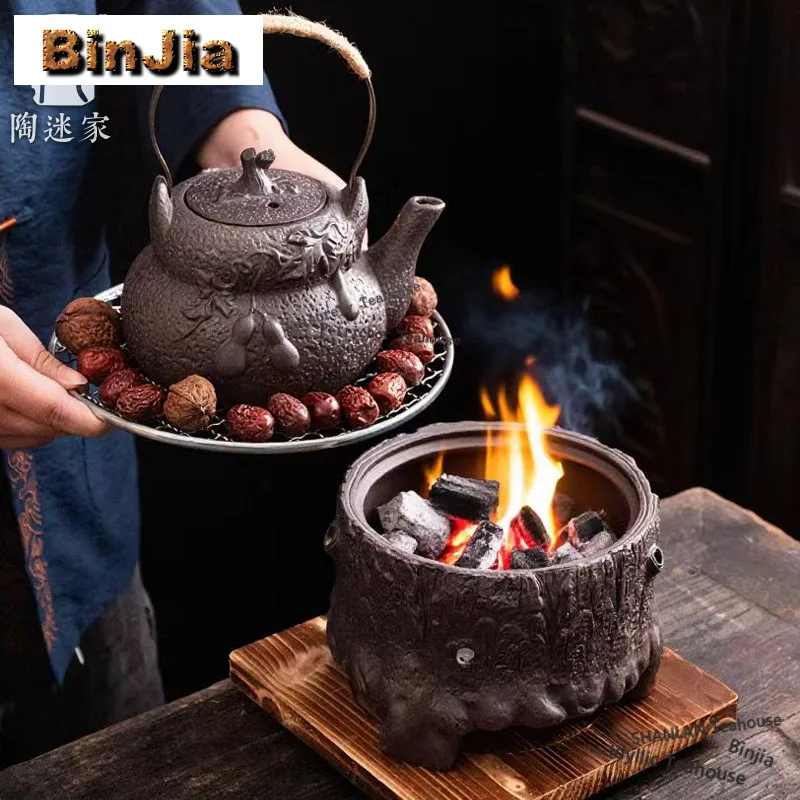 

Purple Clay Lifting Handle Boiling Water Kettle Large Capacity Tea Infuser Pot Fruit Juice Milk Tea Kettle Tea Ceremony Supplies