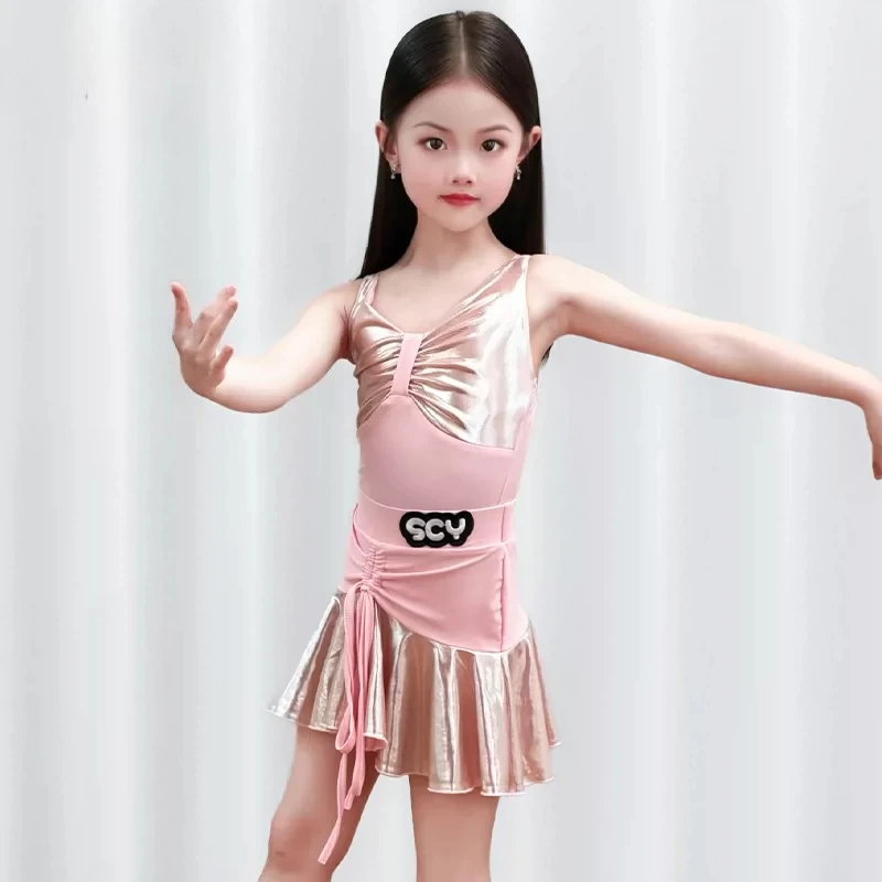 High end children's Latin dance costume 2026 summer new girls' split training power table performance competition dance set
