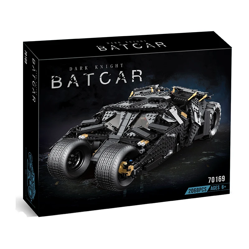 New DECOOL Tumbler Building Blocks Superhero Series Batmobile High-Tech Car Bat Chariot Bricks Toys For Boy Gifts 70169 76240