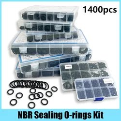 1400-100Pcs O-ring Rubber Gaskets Seal Ring Set Nitrile Rubber High Pressure O-Rings NBR Sealing Elastic Band O Rubber Rings Set