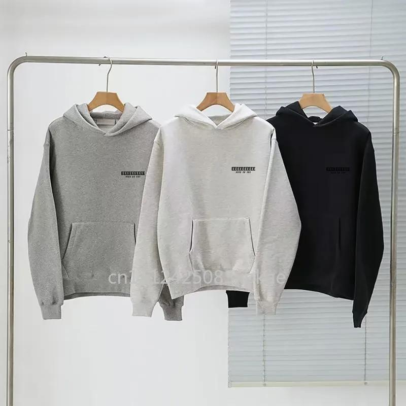 

Мужские худи SS22 Double Line: классический дизайн, флокированный логотип, дизайнерский бренд, оверсайз для пар