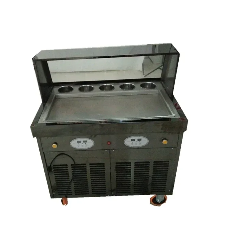 

Hot Sale 2019 Hot Sale With 5 Tanks Big Flat Square Pan Fried Ice Cream Fry Roll Machine For Sale