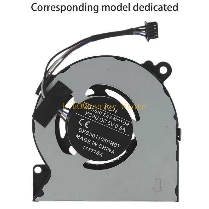 B0KF CPU GPU Fan Laptop Filming para 5V 0,5A 4 pinos Radiator para Elitebook 82