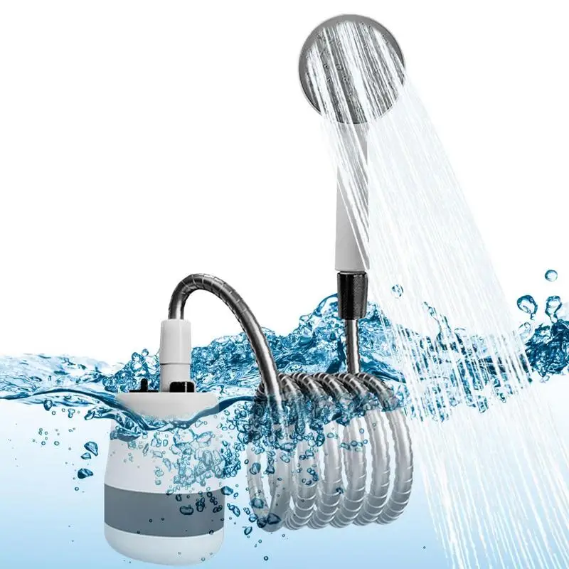 

Camping Shower Compact Handheld Rechargeable Showerhead USB Rechargeable Electric Shower For Kid Bathing Pet Cleaning Road Trip