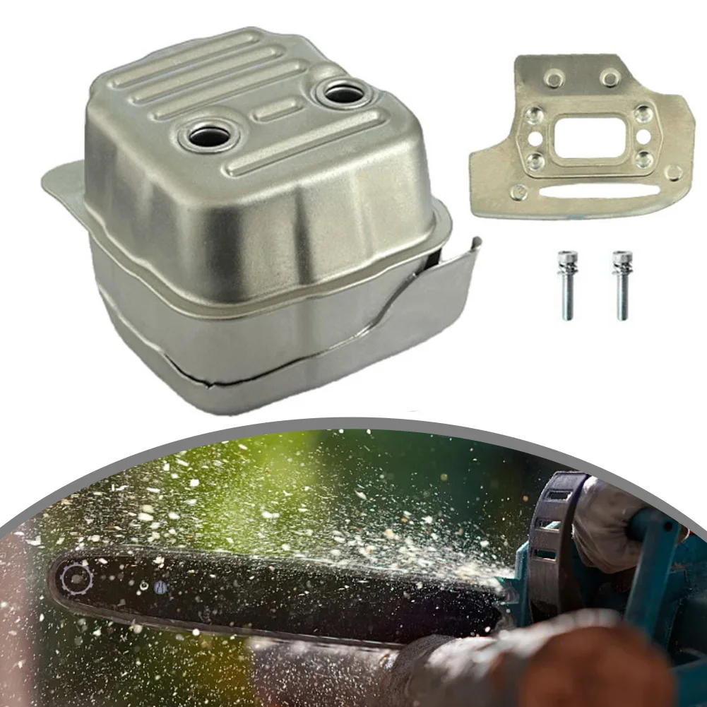 Muffler Exhaust 1140 140 0657 Replacement For Chainsaw Models MS391 MS311 Metal Muffler Garden Chainsaw Accessories
