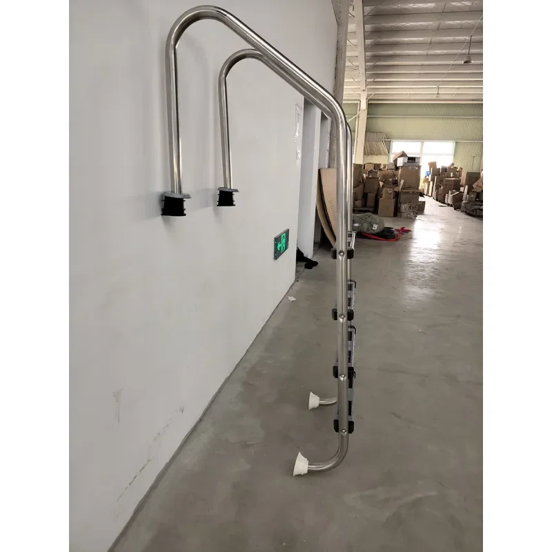 Heavy Duty 4 Step Swimming Pool Ladder Stainless Steel SS304 Four Stage In Ground Spa Access Stair for Water Park Safety