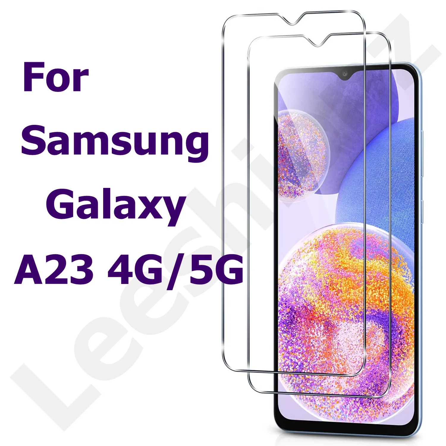 

4PCS Pack Tempered Glass Protective Film for Samsung Galaxy A23 4G/5G Scratch Resistant Bubble Free 9H Hardness