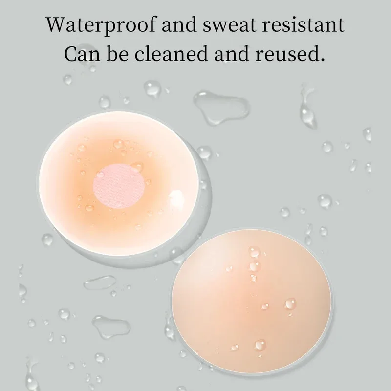 

2/6/10 Reusable Silicone Nipple Patches, Seamless Self-adhesive Anti Protrusion Nipple Patches, Women's Underwear Accessories