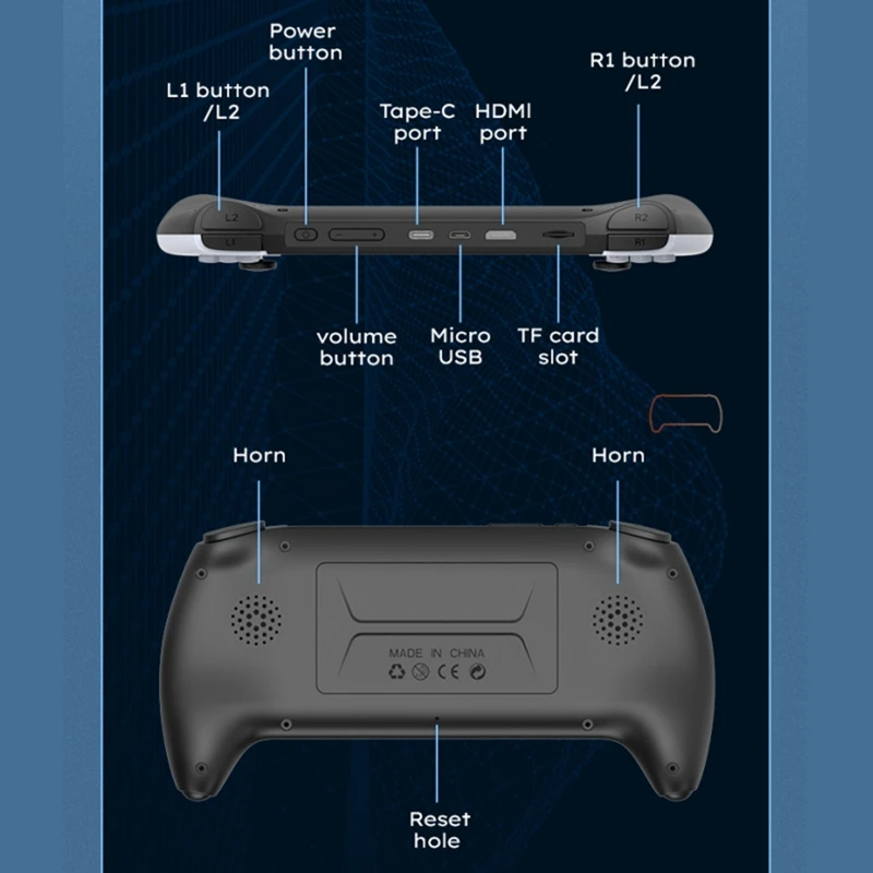 8G 2000+Games Project X Portable Pocket Video Game Console 4.3 Inch IPS Screen Support PS1 Gaming Dual Speaker Stereo Durable