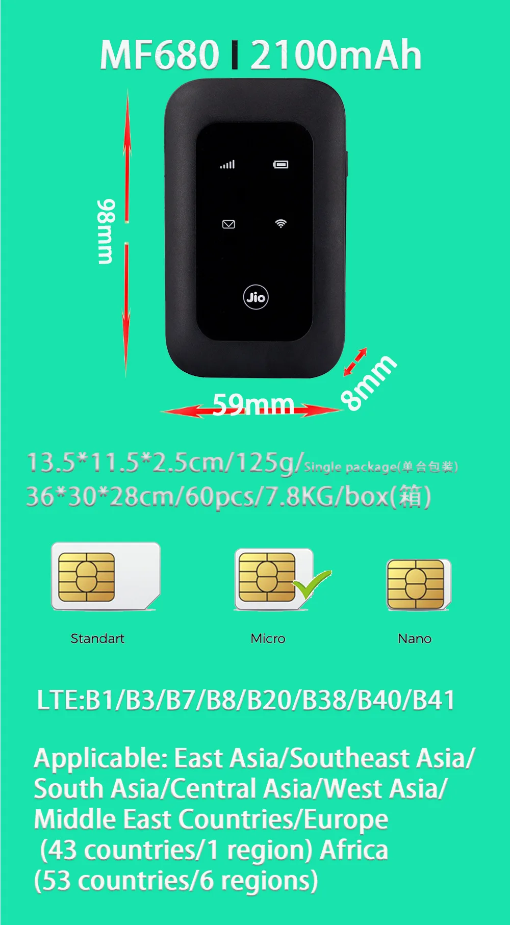 Imagem -05 - Portable Pocket Wifi Router sem Fio Móvel Carro Mifi Hotspot 4g Slot para Cartão Sim