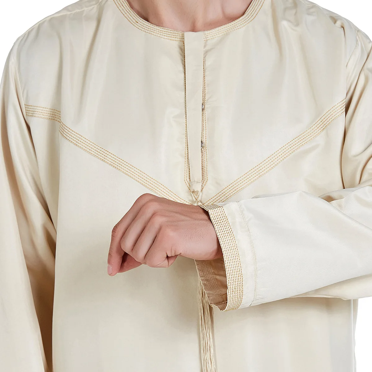 Abbigliamento uomo islamico musulmano arabo Dubai tradizionale Abaya abito caftano turco Ramadan Bairam Eid preghiera Jubba Thobe abiti lunghi