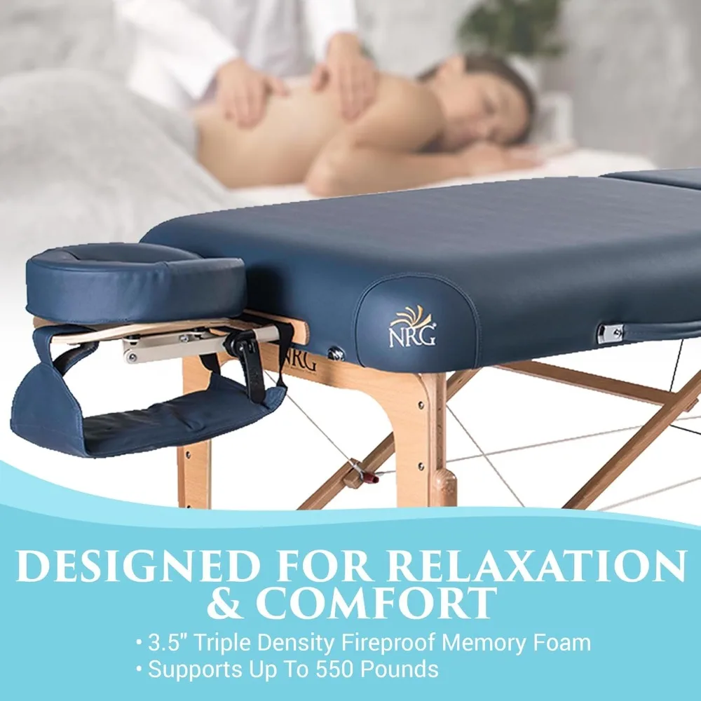 

Portable NRG Vedalux Agate Massage Table - Lightweight Folding Bed for Professional Massage Therapy