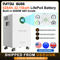 DATOUBOSS 16kwh/32kwh lifepo4 Battery 48v and Built in Inverter 6200W Removable With Rolling Wheels and Touch Screen