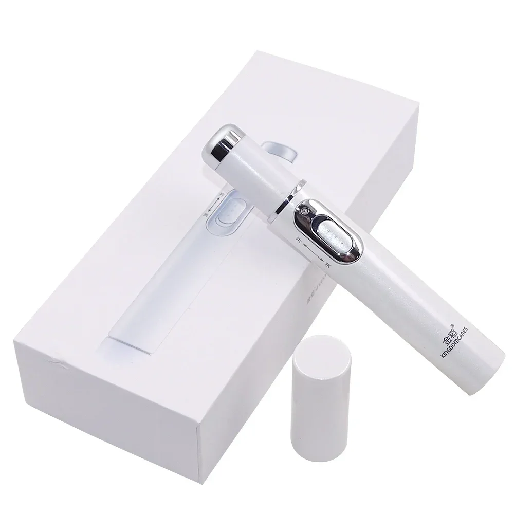 أداة تدليك العين الطبية ، قلم ليزر ، ضوء أزرق ، إزالة تجعد حب الشباب ، إزالة بقع الجلد ، مكافحة الدوالي ، علاج الوريد العنكبوت