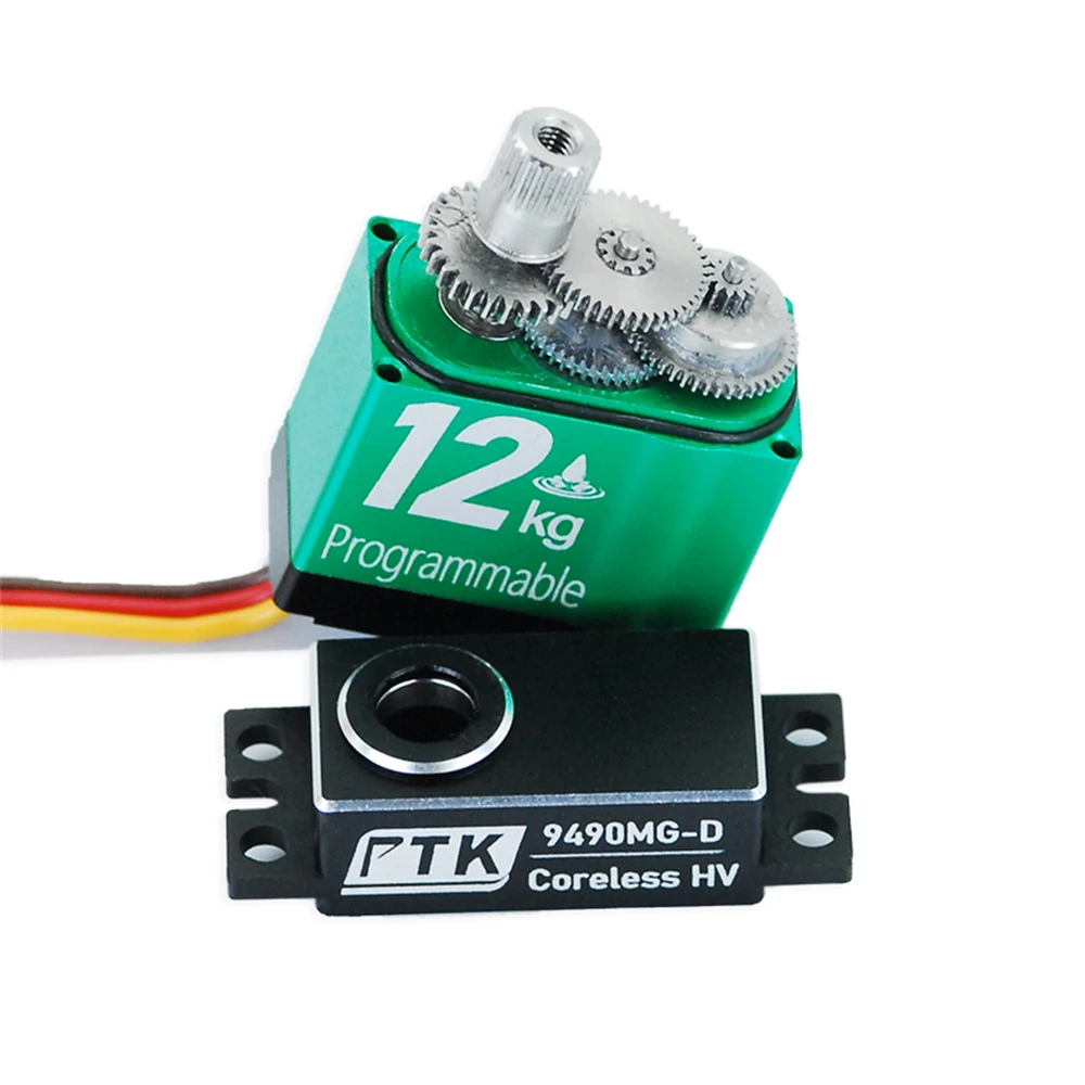 

PTK 9490 MG-D 9g 12KG High Torque Stainless Steel Gear Waterproof Coreless Digital RC Servo for Fixed Wing Car and Aircraft Mode