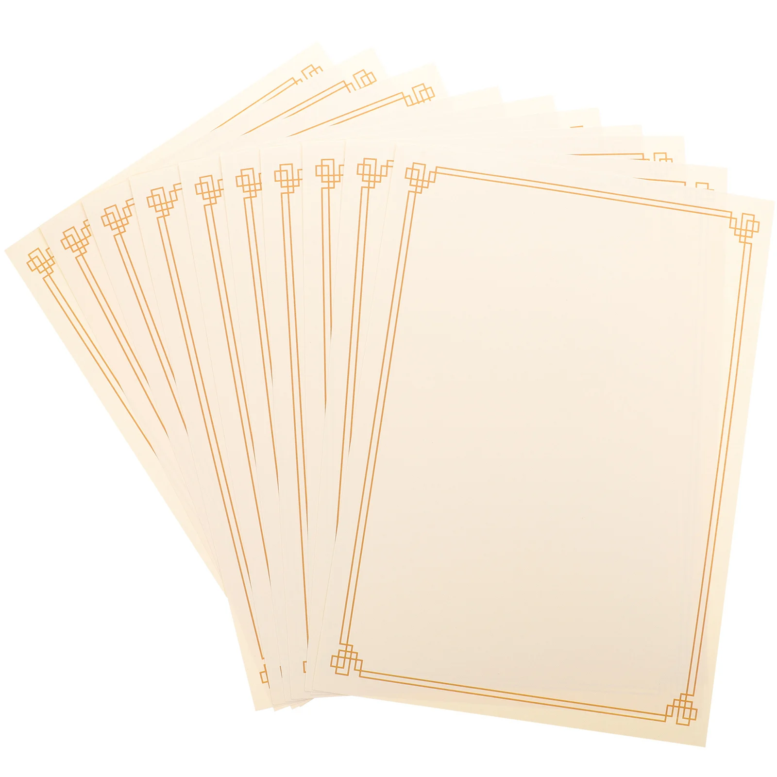 

10pcs Certificate Paper Printable Writable Rounded Honor Certificate Paper Corner Blank Diploma Honor Core Graduation Office