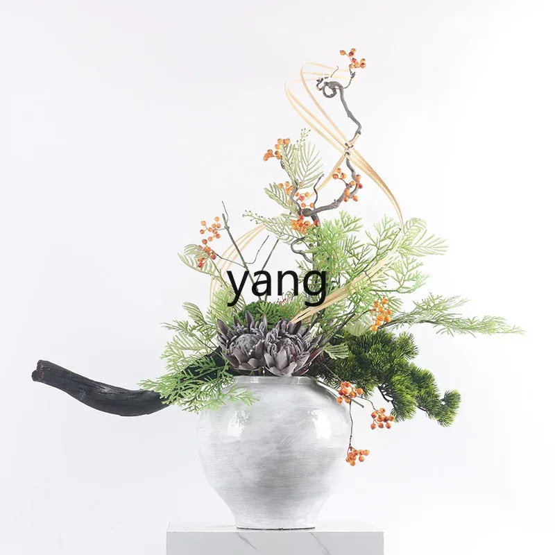 

LHnew Chinese-style simple modern wabi-sabi wind simulation flower structure floral art sales department