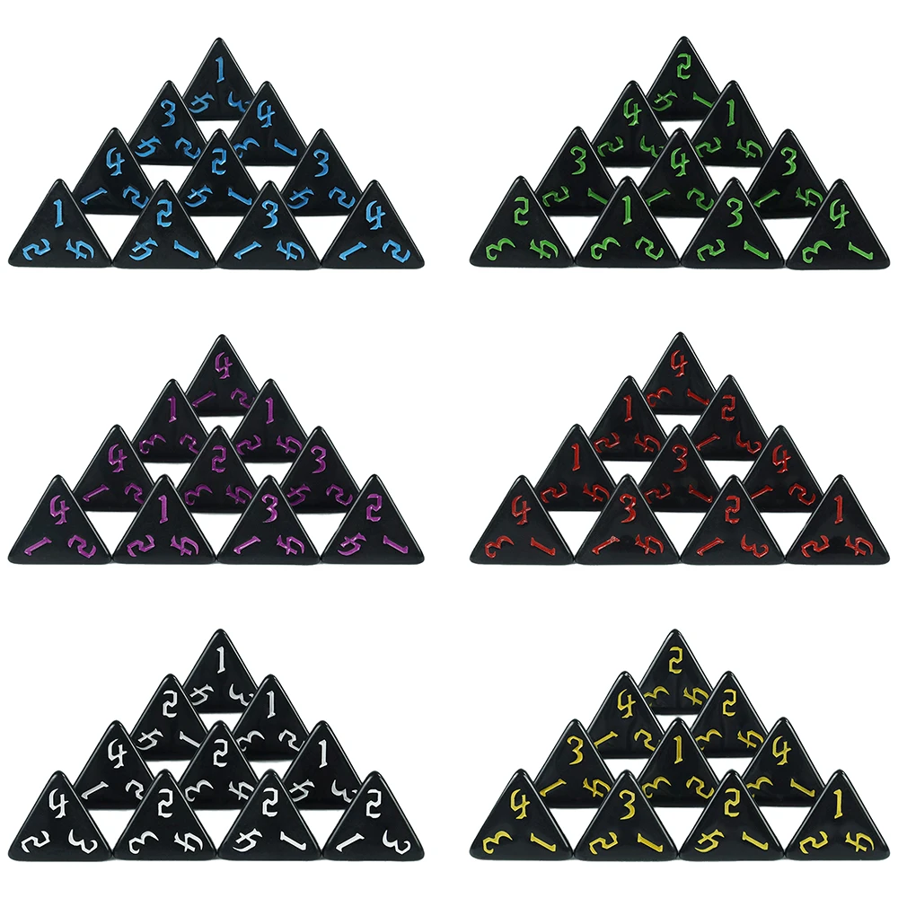 

Набор кубиков Polyhedral D4, 10 шт., блестящие/Непрозрачные 4-сторонние кубики TRPG для ролевых игр, аксессуары для D & D, настольная доска, ролевые игры, игральные кости