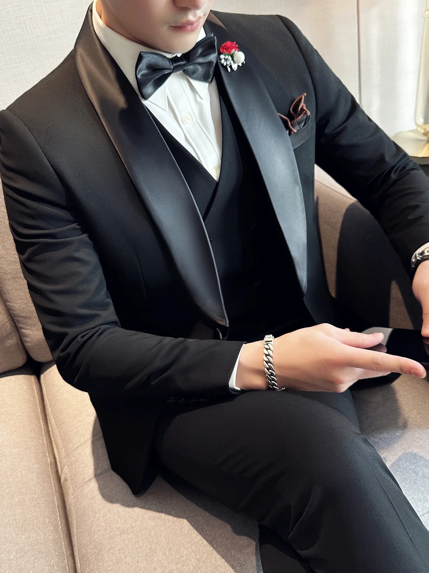 

C6 autumn new gentleman suit men's suit formal evening dress groom wedding best man suit suit men