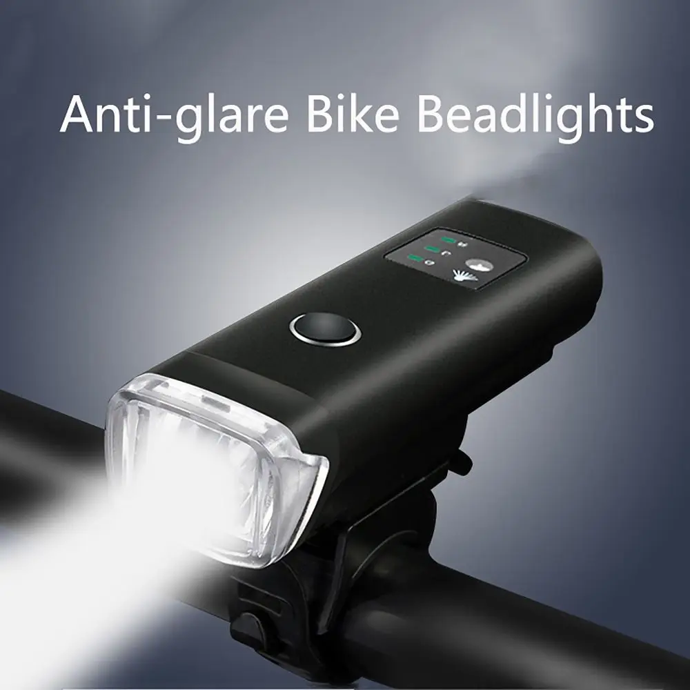 

LED USB Rechargeable Smart Bicycle Front Light Bicycle Accessories PVC Bike Rear Lamp High-Bright Bike Headlight