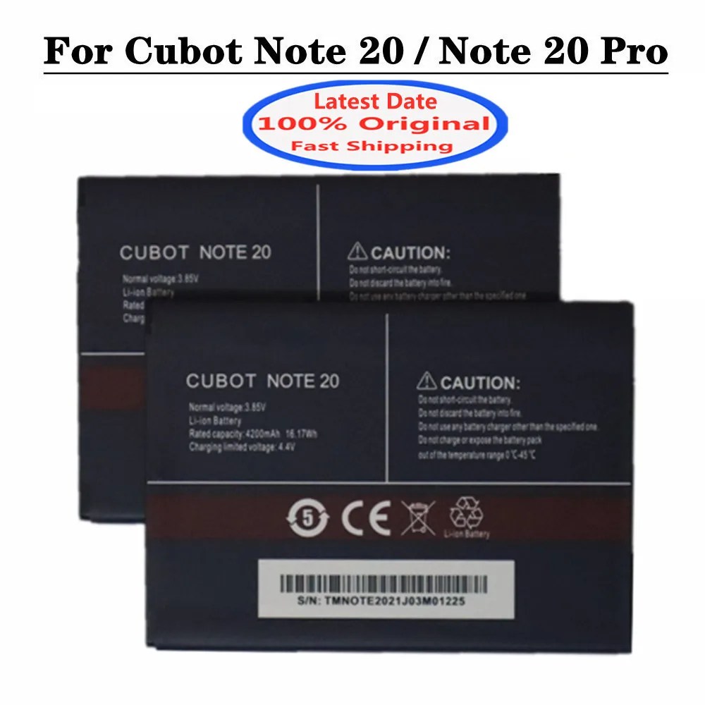 4200 mAh Original-Handy-Akku für Cubot Note 20 Pro Akku Hochwertige Ersatzbatterien