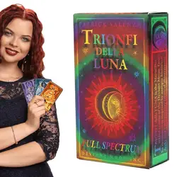 12x7 cm Trionfi Della Luna Tarot Full Spectrum 78 sztuk kart