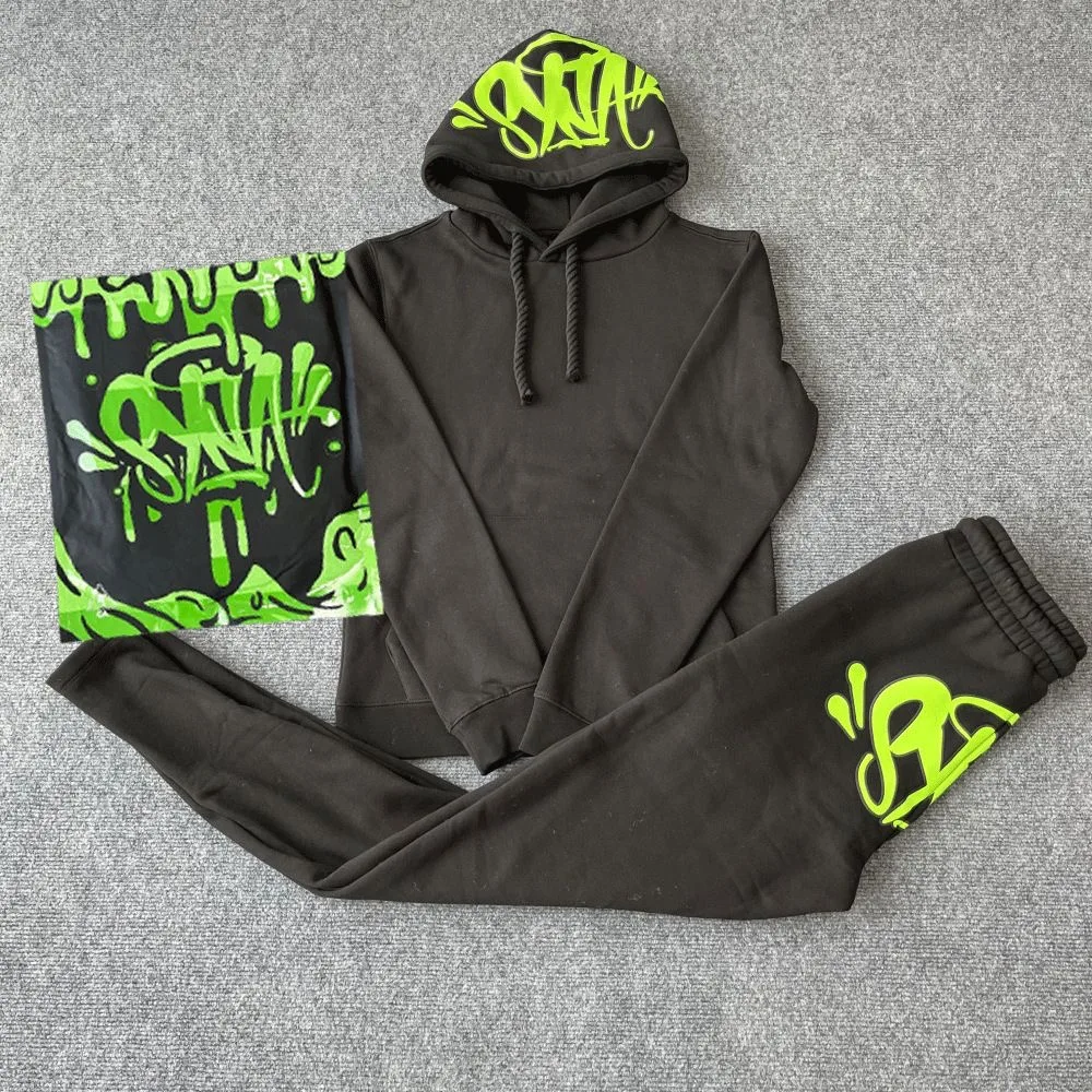Conjuntos Deportivos Casuales de Moda Urbana, Pantalones Largos, Otoño Invierno, Algodón, Hip Hop, Unisex, Sudadera con Capucha, Pantalones Deportivos