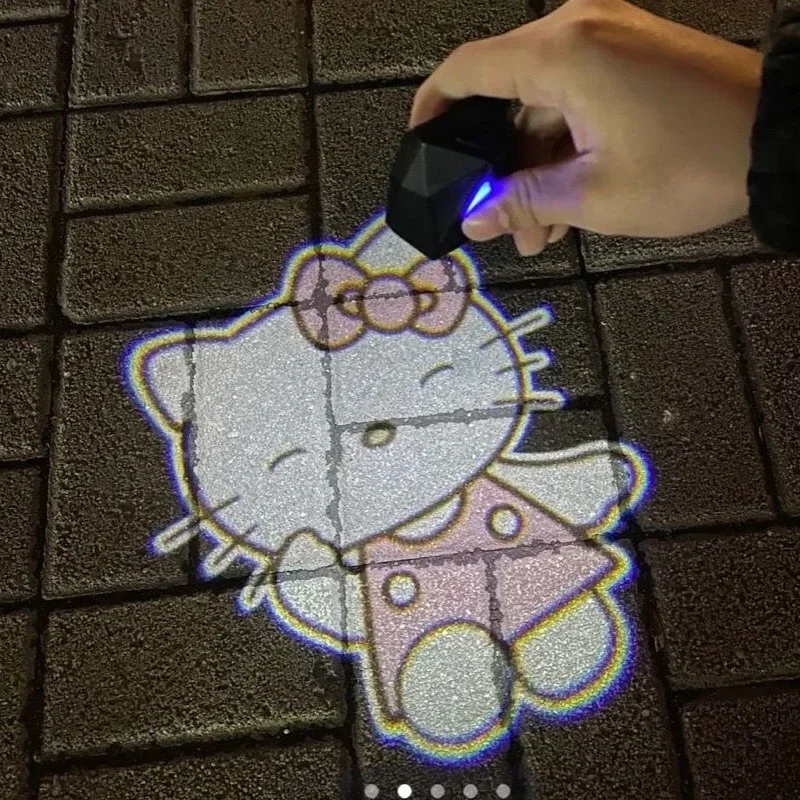 Kawaii Hello Kitty Car Door Modification Floor Light Decoration Floor Light Motorcycle LED Atmosphere Light Birthday Gift