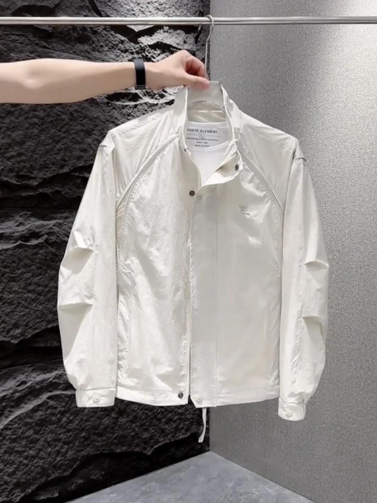 

Мужская повседневная куртка для активного отдыха весна-лето, дышащая, с вышивкой и пэчворком, воротник-стойка, универсальная, свободного кроя, для пар