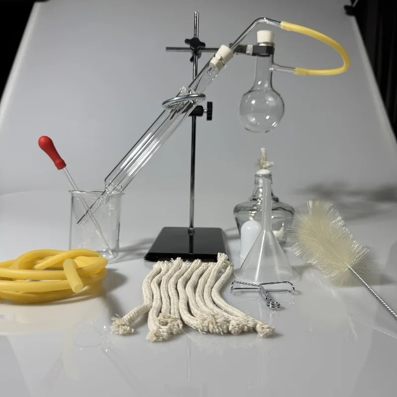 Ensemble d'appareils de Distillation domestique, distillateur domestique pour fabriquer des huiles essentielles, distillateur d'alcool Moonshine, Kit de verrerie de laboratoire de chimie