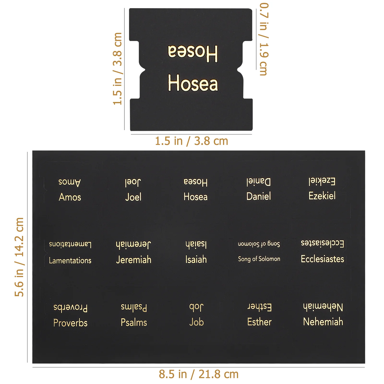 5 Sheets Bible Index Tags Study Tabs for Non-permanent Mini Pvc Self-adhesive Small