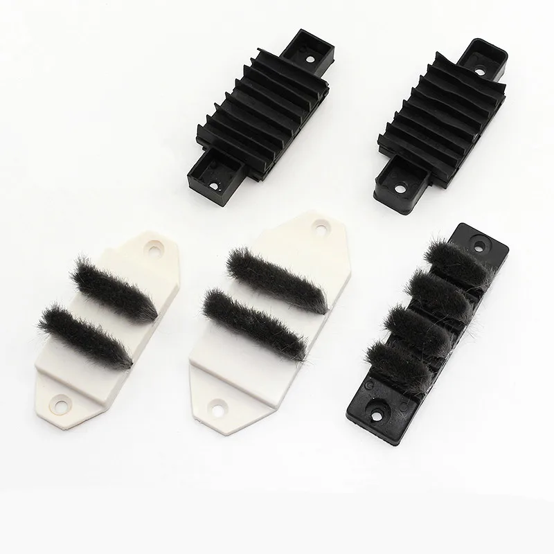 Sliding door sealing strip, 2 pieces, rubber buffer block for window slots, top and bottom rails with brush