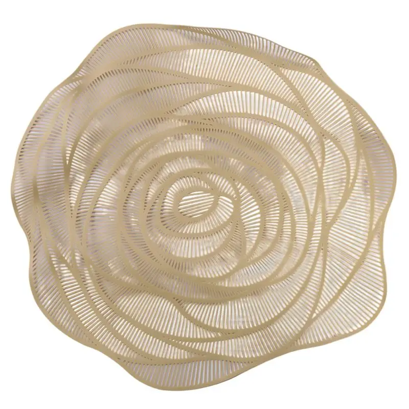 CMHI-Placemats And Coasters Set Of 6 Pressed Round Place Mats Coasters Dining Table Indoor Valentine Coasters