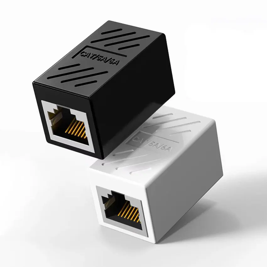 1-10PCS RJ45 Connector Cat7/6 Ethernet Adapter Gigabit Interface Network Extender Convertor For Extension Cable Female to Female