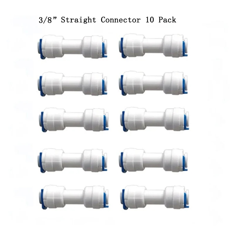 1/4" 3/8" średnica zewnętrzna Szybkozłączka Wciskana rurka wodna RO Prosty trójnik Kolanko Zestaw złączek do zaworu kulowego 10. 25 PAKIETÓW