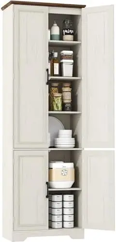 Farmhouse Kitchen Pantry Cabinet, 72