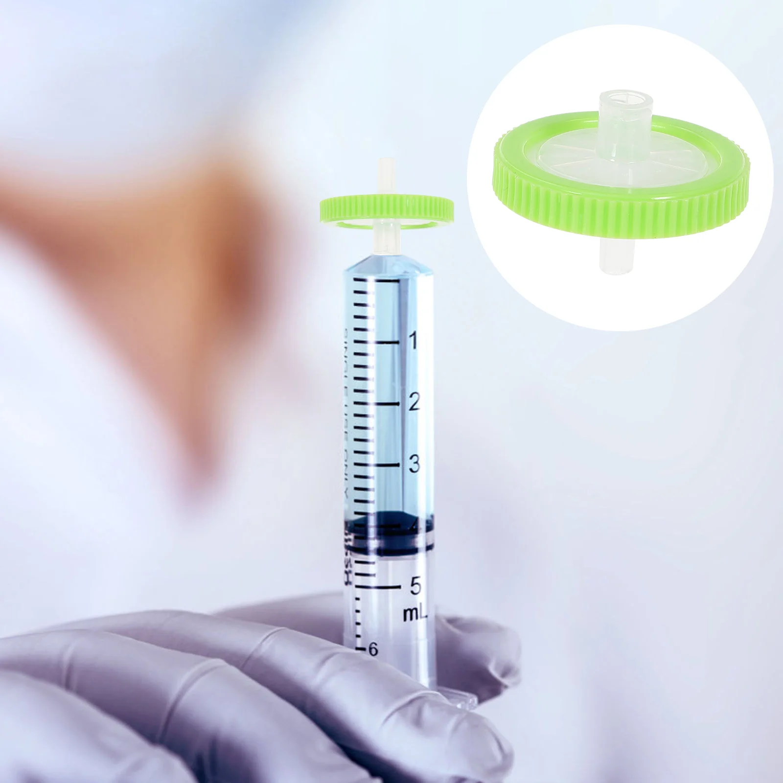 

25pcs Syringe Filter 0.22umDisposable Needle Filter Plastic Lab Bottle Filtration Device Membrane Water System