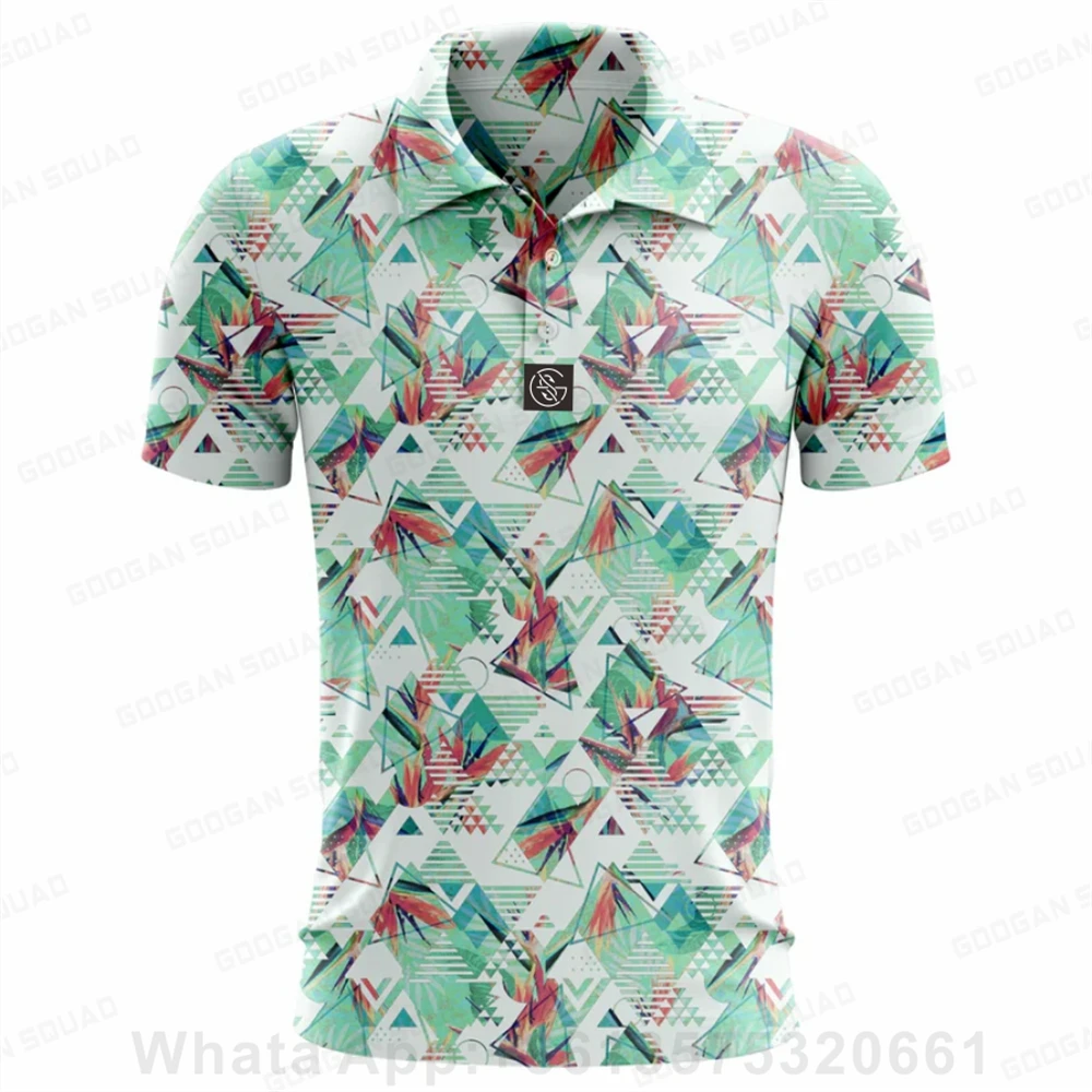 2023 New Summer Men Polo Shirt Casual Fashion Short Sleeve Quick Dry Fishing Golf T-shirt Tops Clothing Plus Size