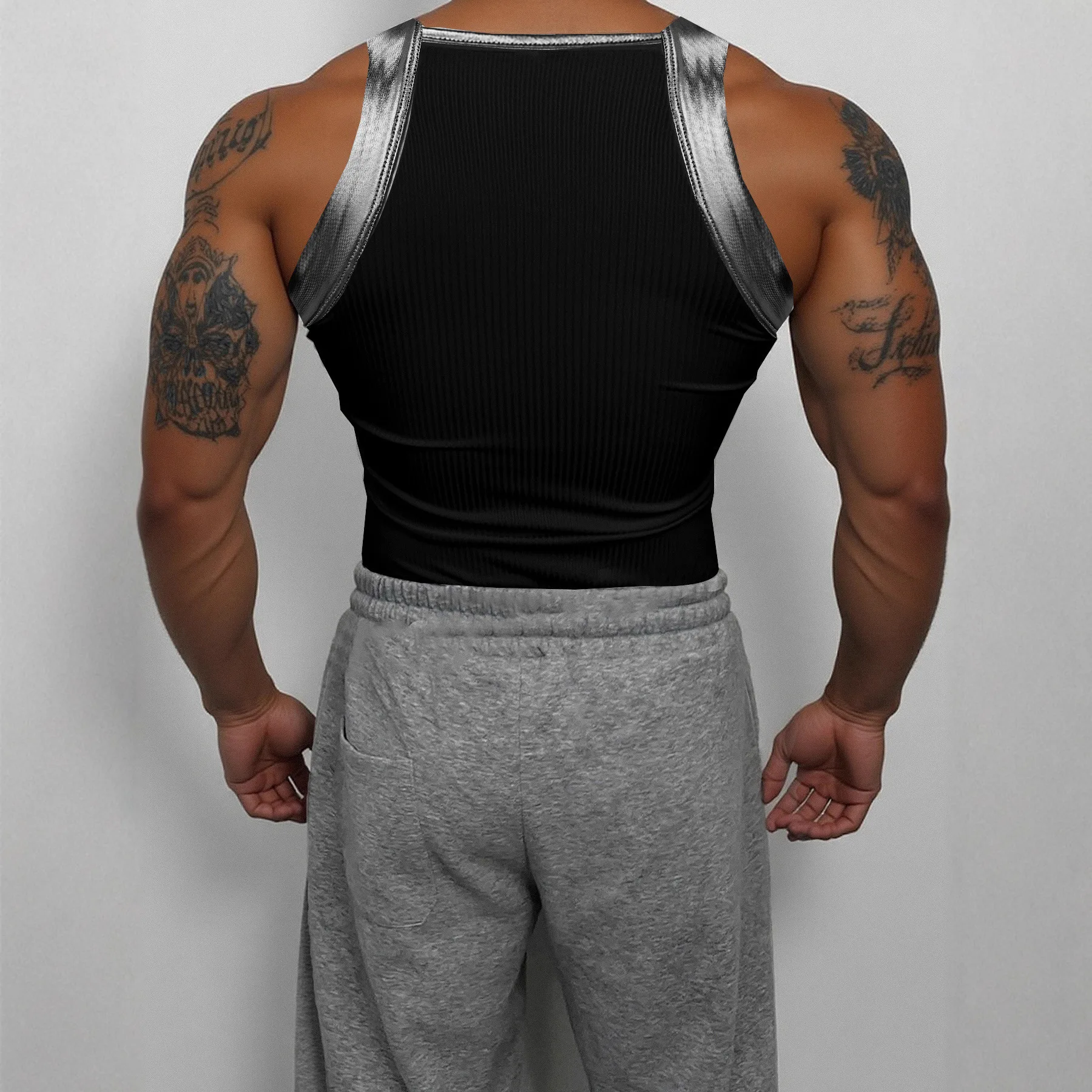 여름 골드 니트 섹시 피트니스 탱크탑 화이트 플러스 사이즈 스포츠 티셔츠 베스트