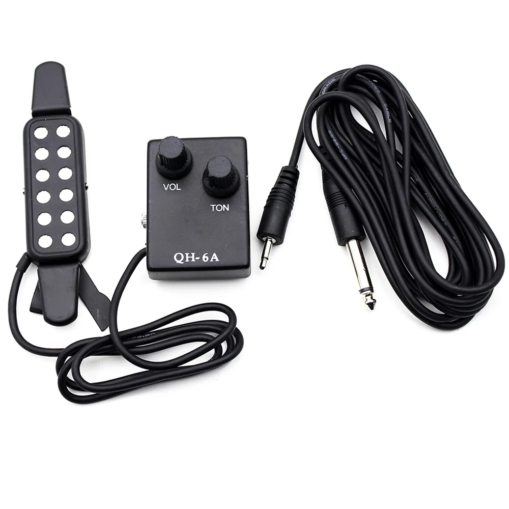 Guitar Pickup Sound Hole Pickup Magnetic Transducer with Tone Volume Controller Audio Cable Acoustic Guitar Accessories
