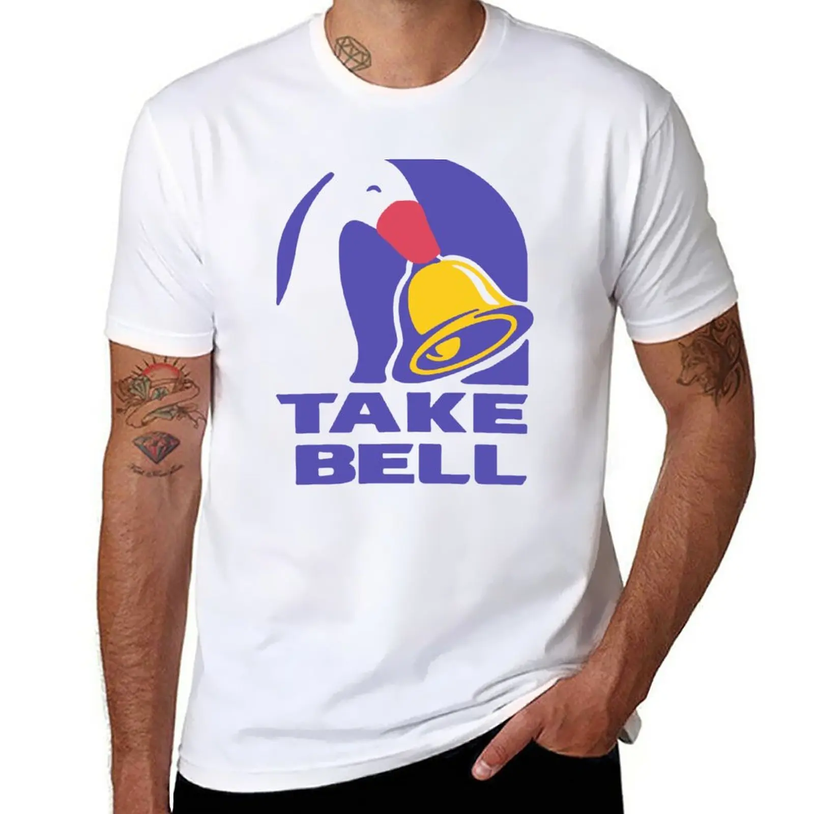 New Goose TAKE BELL Taco Bell Goose Meme Illustration T-Shirt Short sleeve tee T-shirt short mens graphic t-shirts big and tall