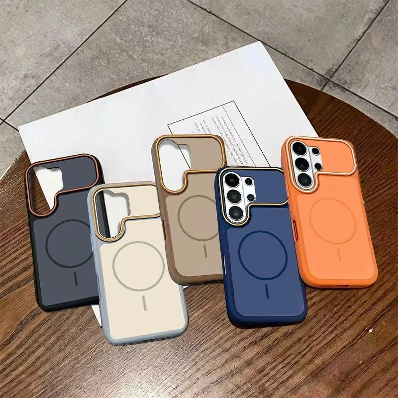 Luxury Dual Tone Phantom Magnetic Phone Case For Samsung Galaxy S26 Plus S25 S24 S23 Ultra For Magsafe Antifall Shockproof Cover