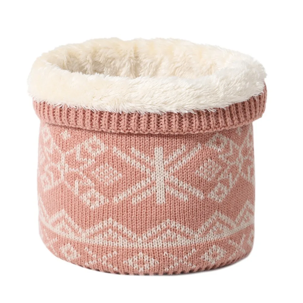 

Sport Scarf Windproof Winter Knitted Scarf Thick Snowflake Fleece Muffler Plaid Twist Warm Neck Warmer Unisex